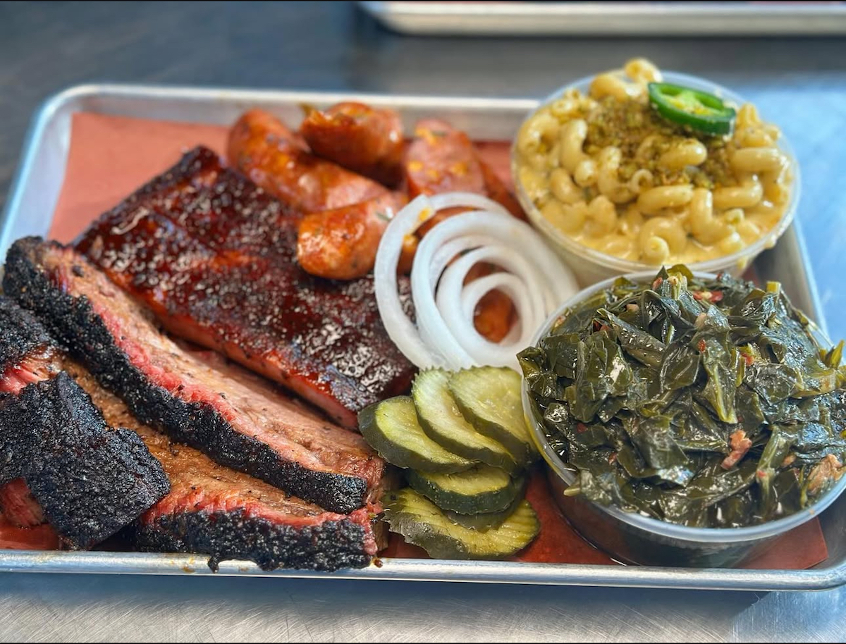 A barbecue platter at Panther City BBQ. | Photo by Panther City BBQ