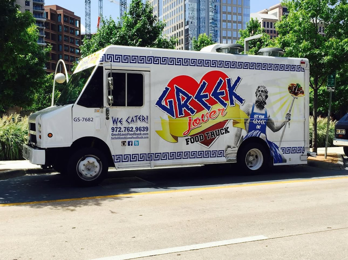 The Greek Lover food truck parked around town. | Photo by the Greek Lover Food Truck