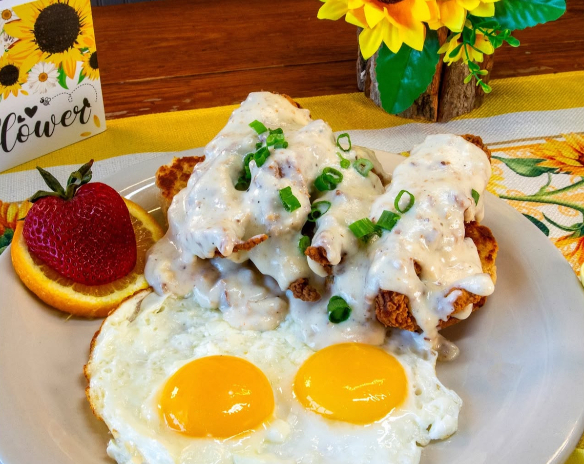 Chicken fried steak and eggs at Sunflower Bakery & Cafe. | Photo by Sunflower Bakery & Cafe