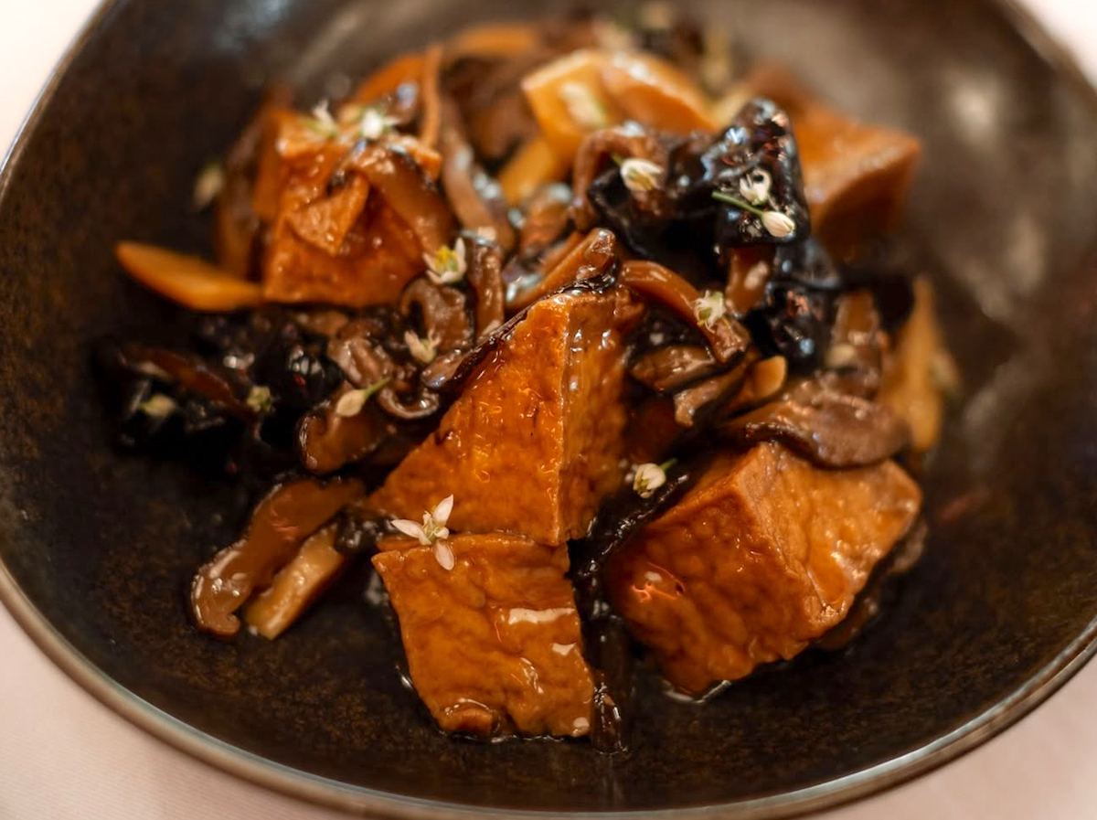 - DiningOut Braised toful at La PasSage. | Photo by La PasSage