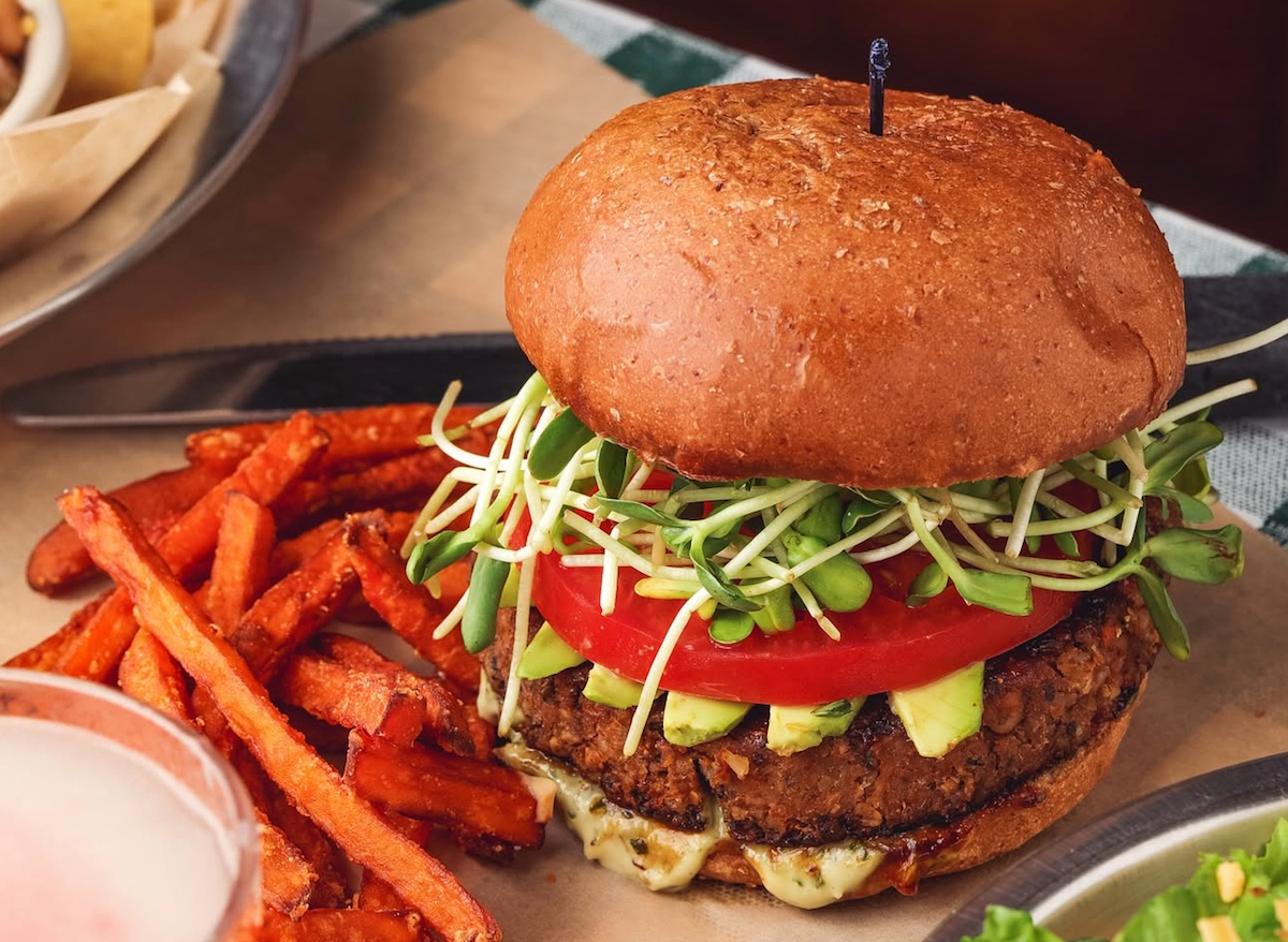 - DiningOut Neil Young burger with a vegan patty at Rodeo Goat. | Photo by Rodeo Goat