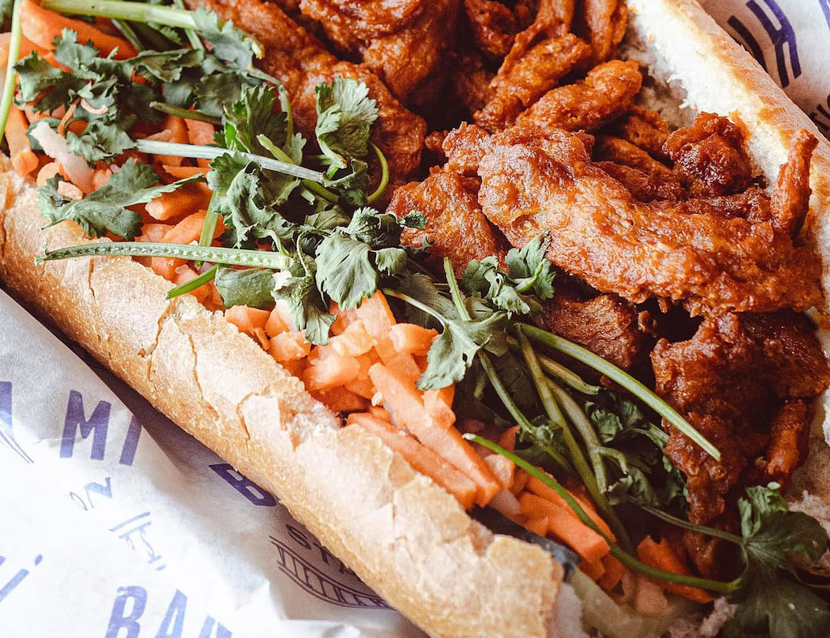 - DiningOut The un-chicken bánh mí at Bánh Mí Station. | Photo by Bánh Mí Station