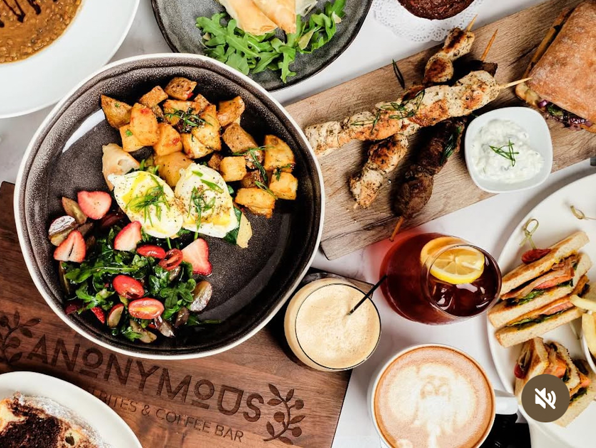 A food and coffee spread from Anonymous Cafe. | Photo by Anonymous Cafe 