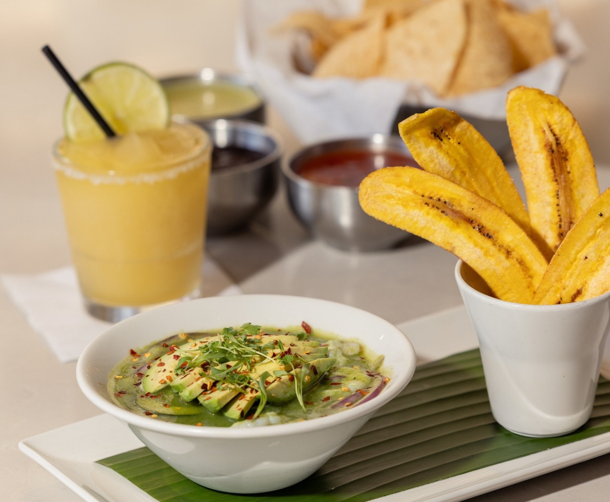 Aguachile and plantain chips at Gloria's. | Photo by Gloria's