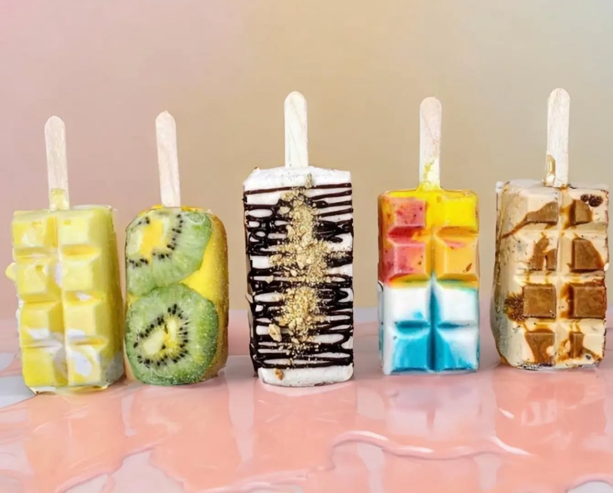 A mix of fruit and cream paletas at Popston. | Photo by Popston