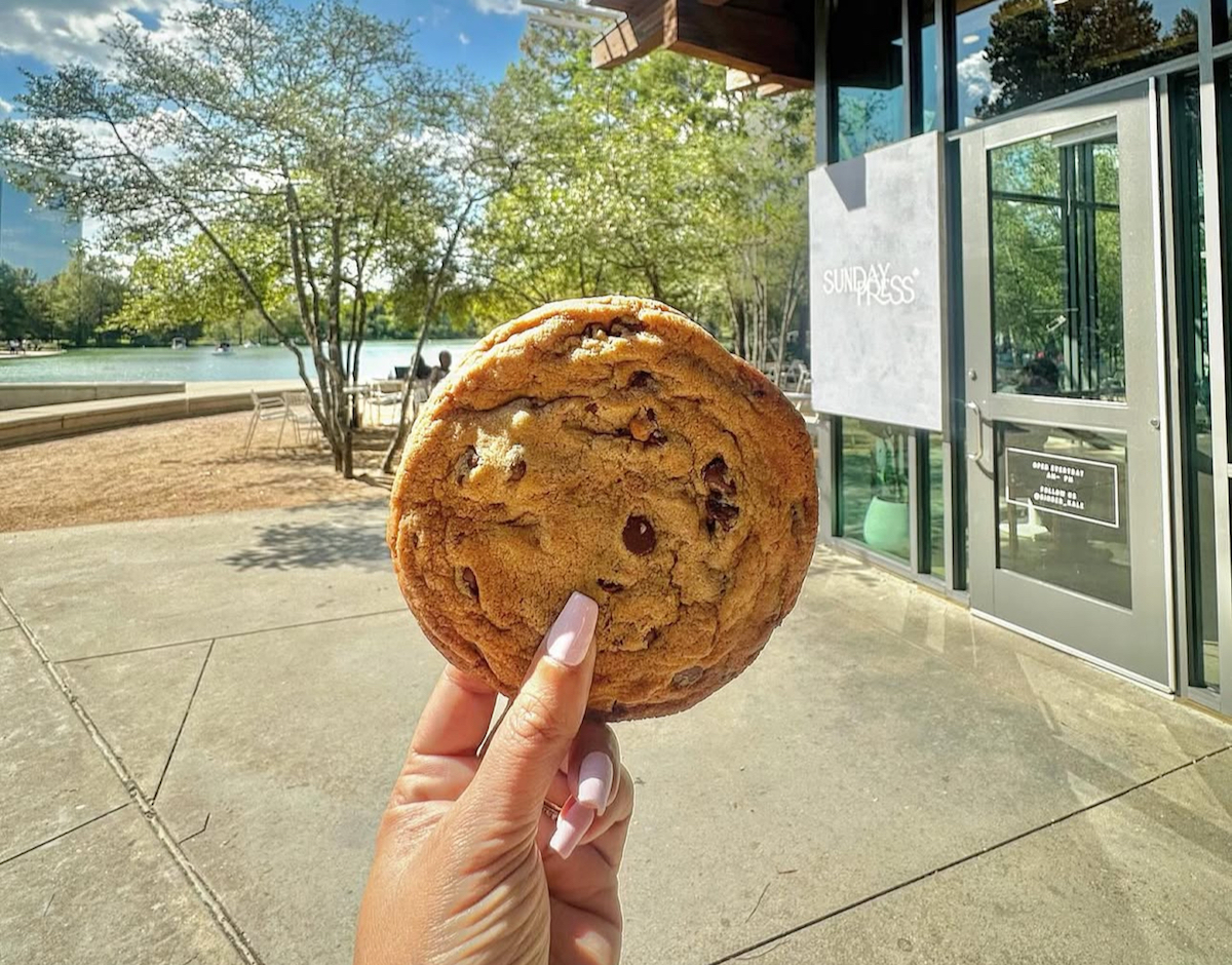 Chocolate chip cookie at Sunday Press at Hermann Park. | Photo by Megha McSwain