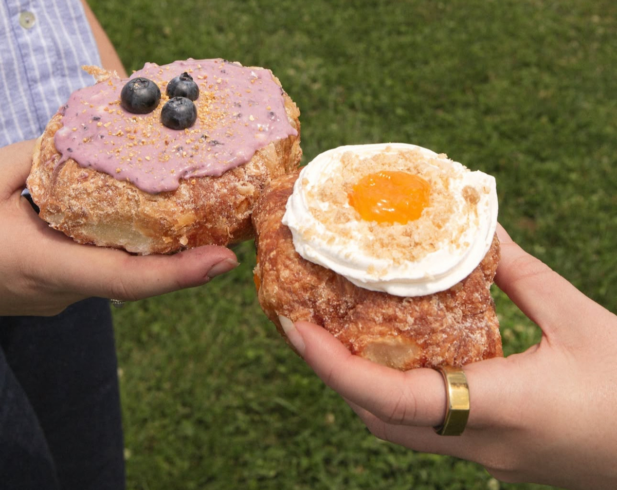 A pair of layered doughnuts at Parlor Doughnuts. | Photo by Parlor Doughnuts
