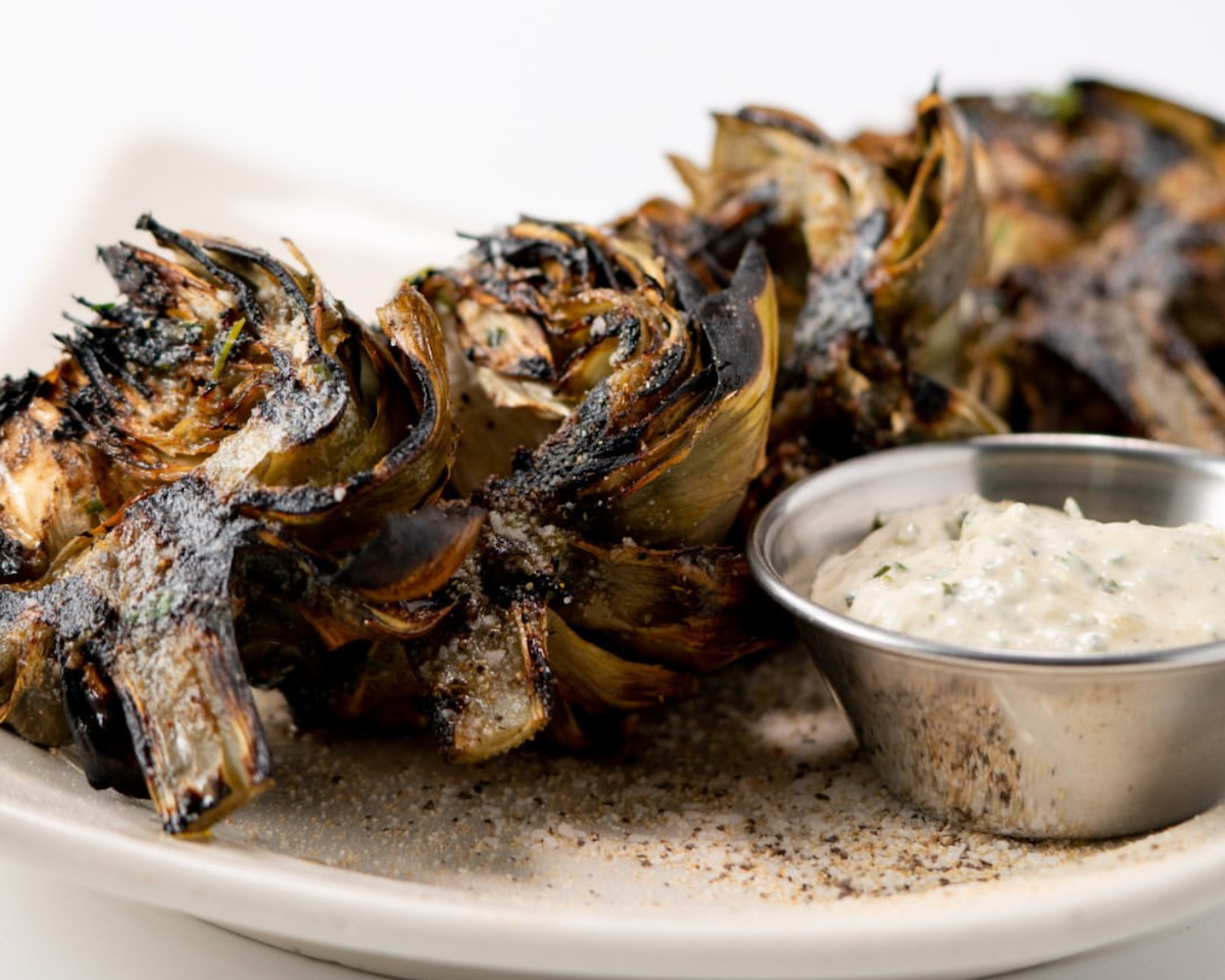 The famed fire-grilled artichoke at J. Alexander's. | Photo by J. Alexander's