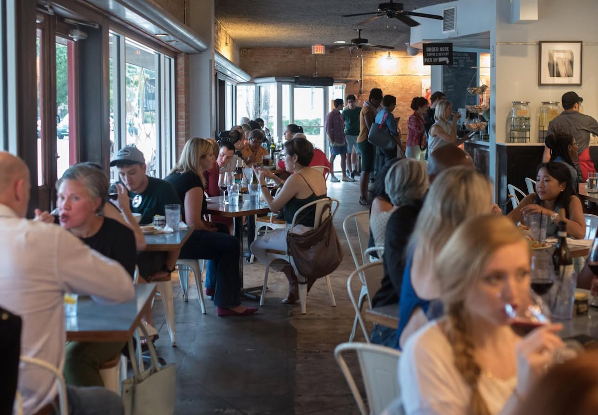 The bustling dining room during lunch at Paulie's. | Photo by Paulie's