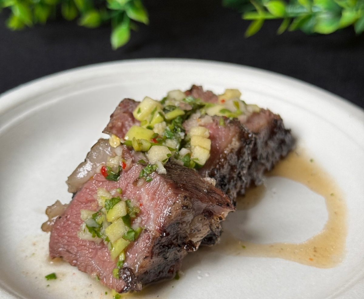 IMG_9370 - DiningOut Hidden Omakase's wagyu short ribs with nam jim sauce at the 2025 RARE Steak Championship in Houston. | Photo by Zain Mohammed