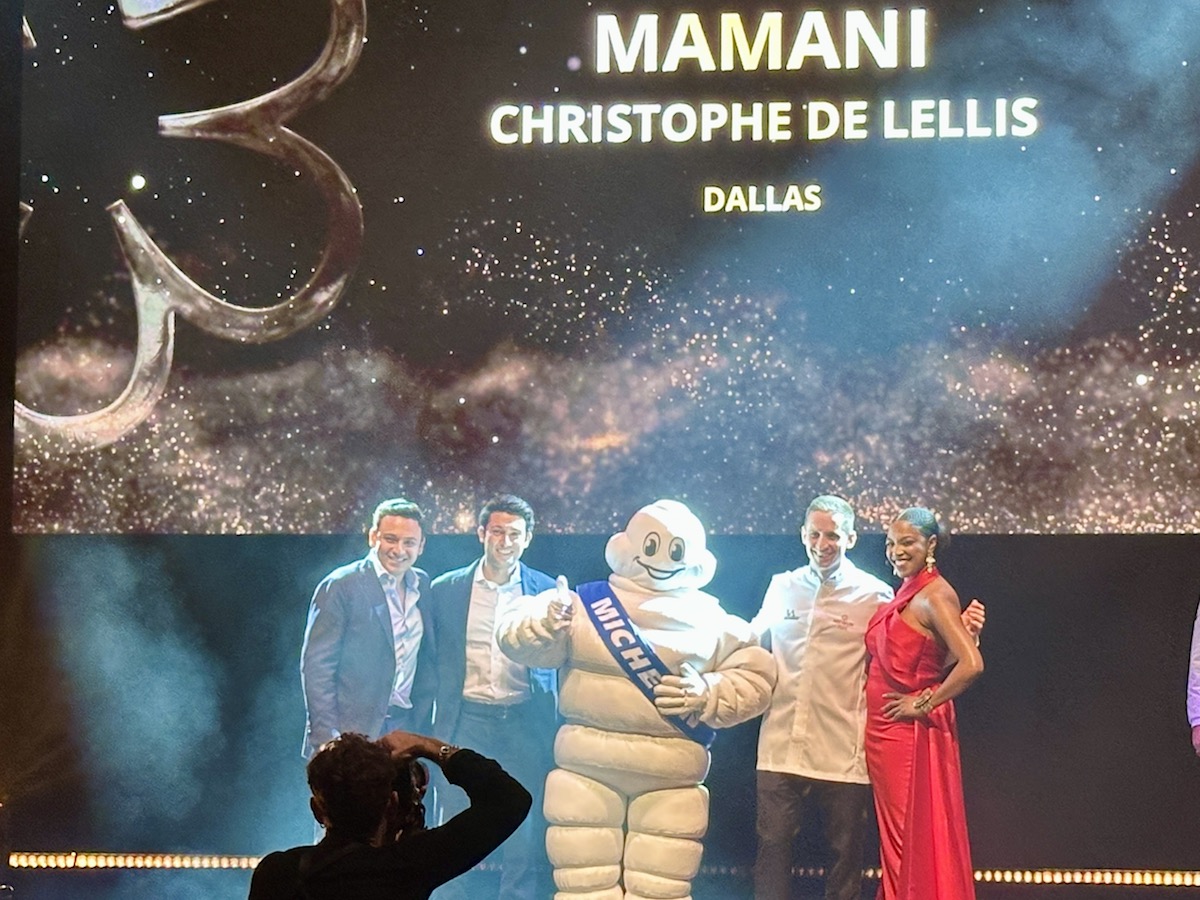 The team at Mamami receive their first ever Michelin star at the 2025 Michelin Awards Texas ceremony. | Photo by Megha McSwain