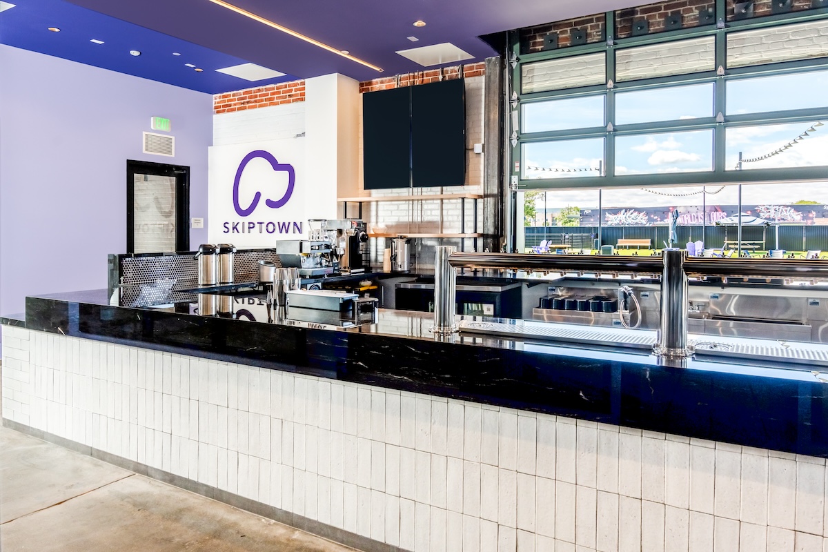 Skiptown dog park has a bar for humans. | Photo by Skiptown