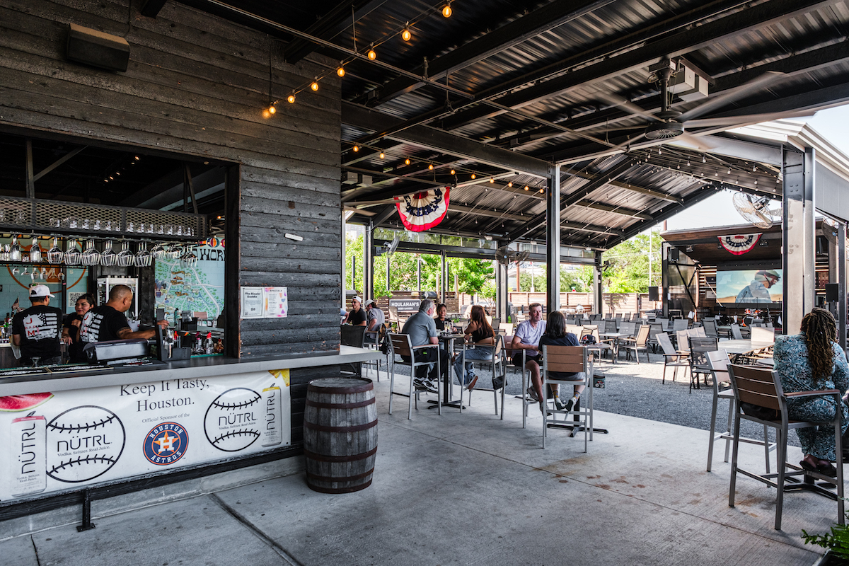 The covered outdoor patio at J-Bar-M. | Photo by Quit Nguyen