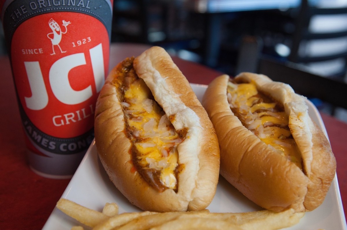 JCI - DiningOut The famous Coney dogs at James Coney Island. | Photo by James Coney Island