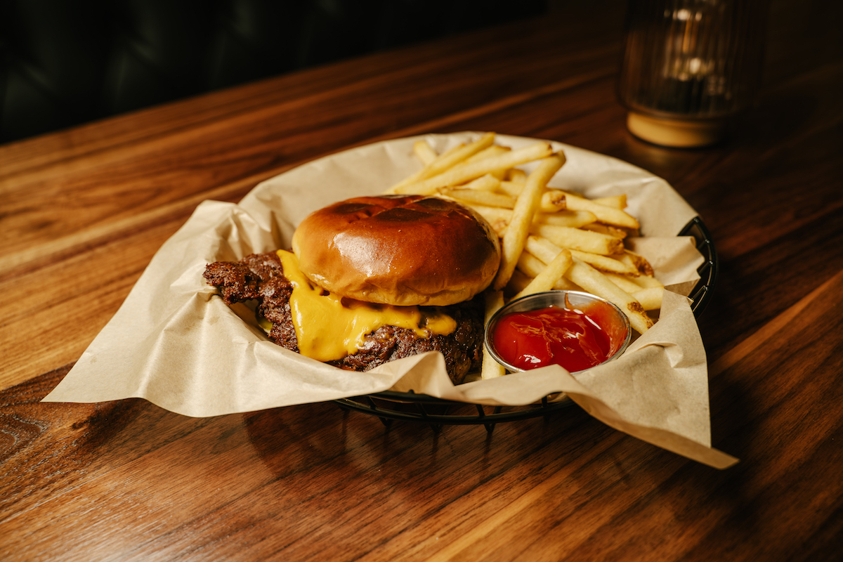 Jethro's smash burger is the sole food item on the bar's menu.
