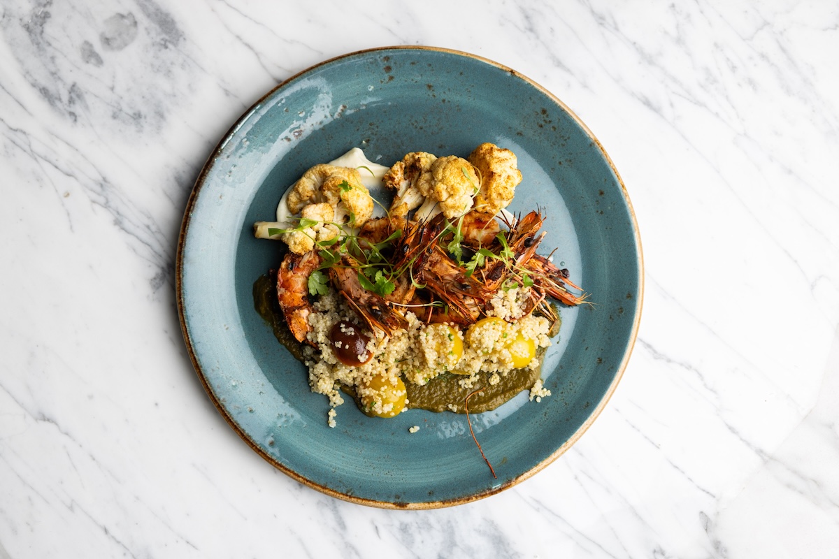 Chef Carlos Fierro has added a lot of seafood to the menu, including prawns. | Photo by Kachina Cantina