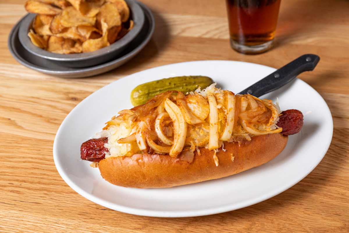 The kosher-style footlong at Katz. | Photo by Katz