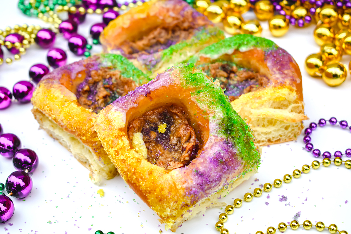 King cake kolaches at the Kolache Shoppe. | Photo by Sabrina Miskelly