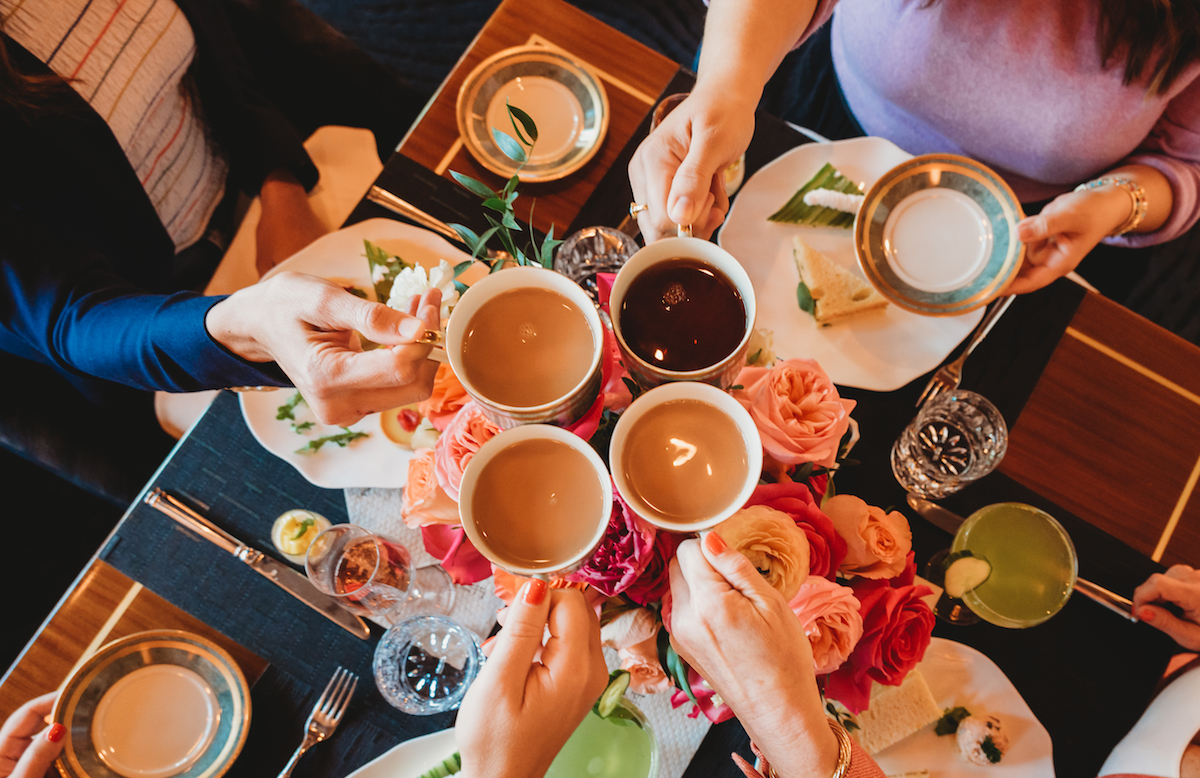 - DiningOut Kiran's elegant afternoon tea service features masala chai, scones with clotted cream, and tea sandwiches. | Photo by Kiran's