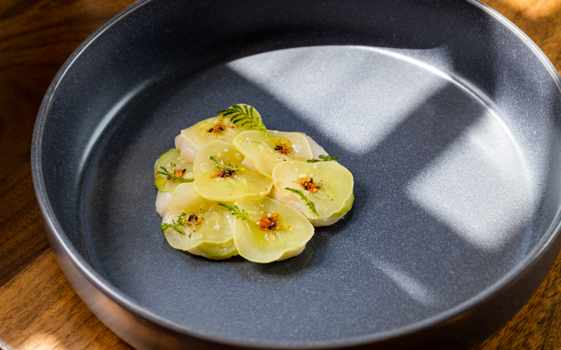 Sunomono, a small dish of cucumber salad, at Denver's Koko Ni restaurant