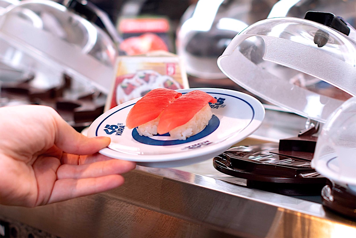 Grab sushi right from the rotating line. | Photo courtesy of Kura Rotating Sushi Bar