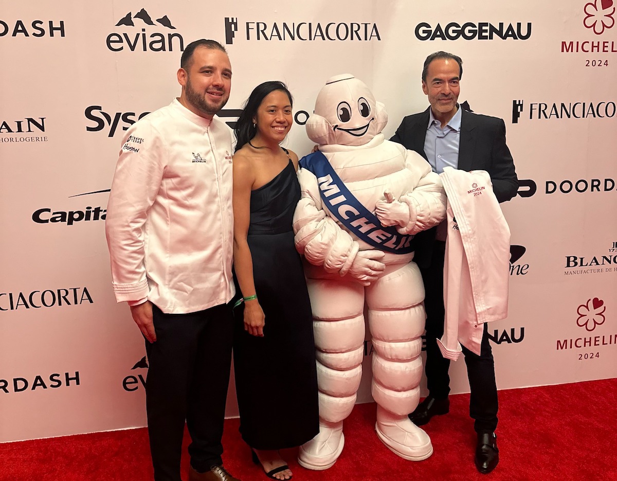 Le Jardinier executive chef Felipe Botero, pastry chef Tiffany Gkaris, and the Bastion Collection culinary director, Alain Verzeroli. | Photo by the Bastion Collection