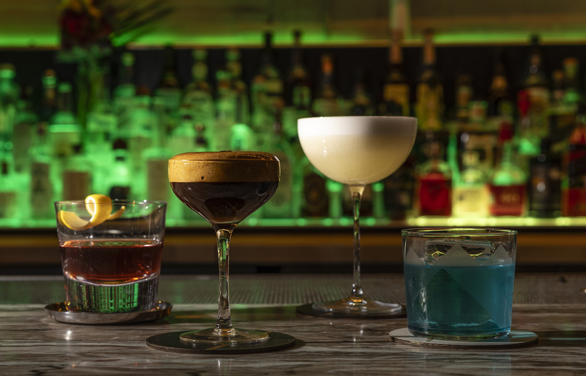 A variety of cocktails on the bar at Lee's. | Photo by Julie Soefer