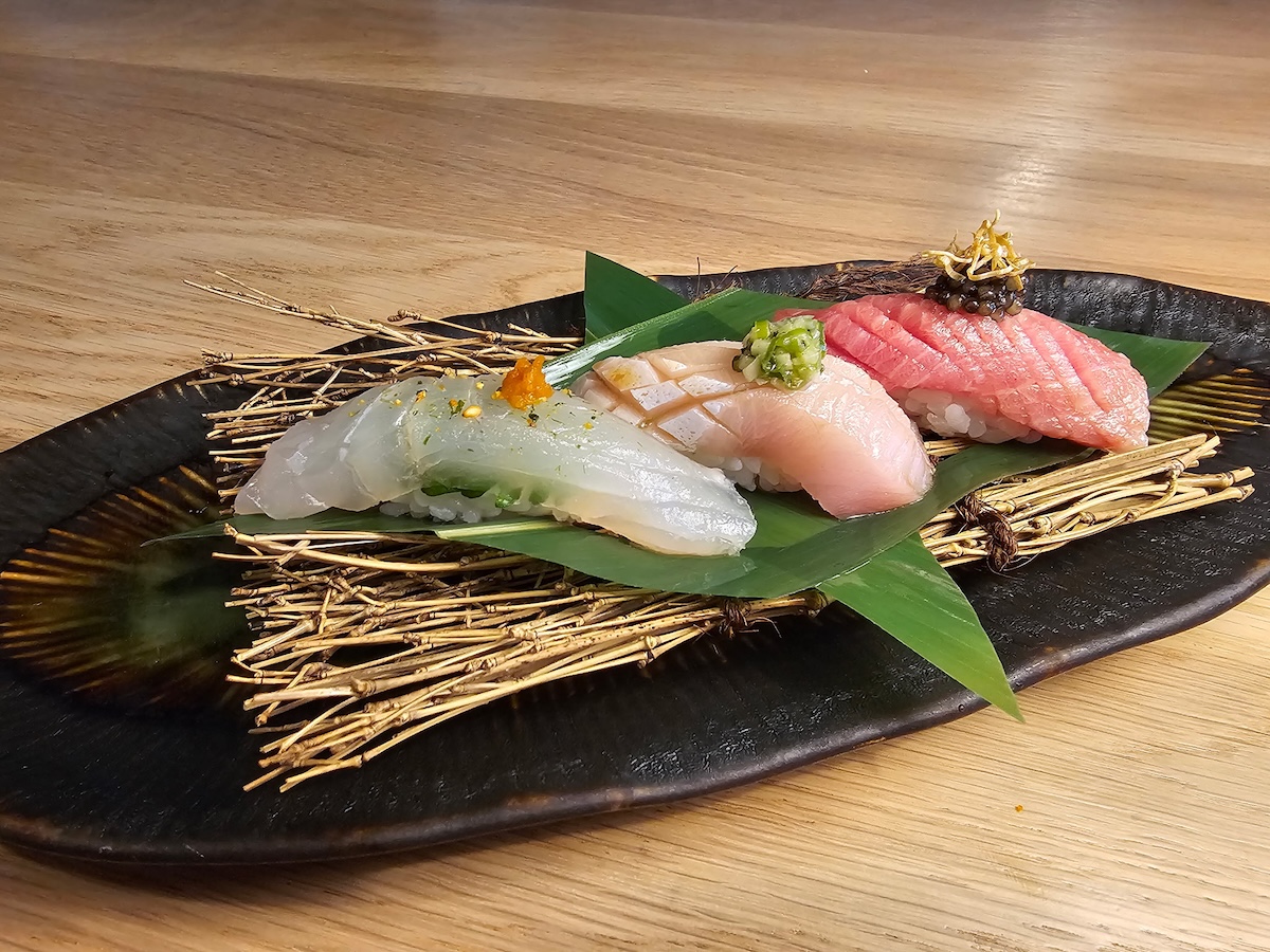 A variety of dry-aged fish in nigiri form. | Photo by Kumoya