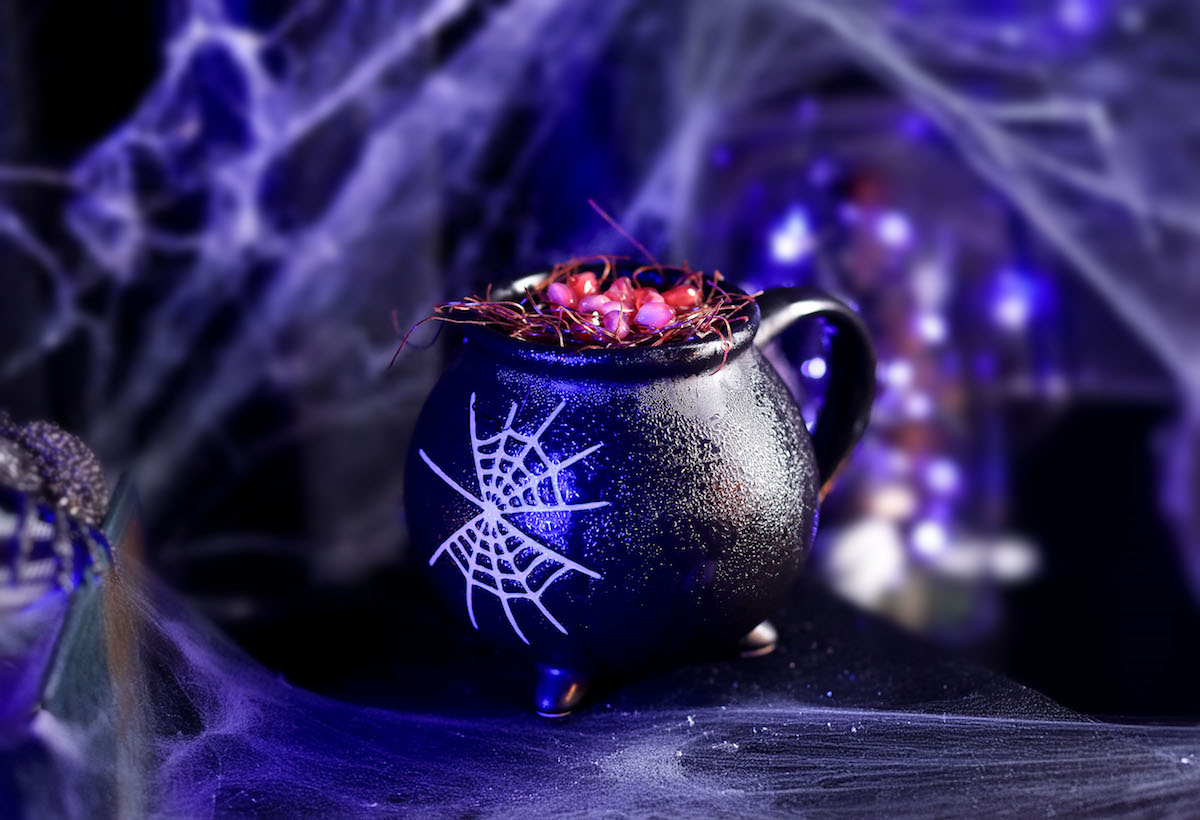 Lilith's Lullaby cocktail at the Cursed Cauldron pop-up. | Photo by Angie Cavazos