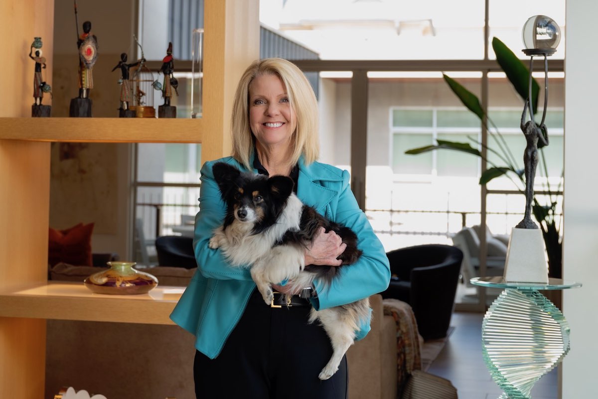 Lisa Lennox, co-owner of Mod Hotels, with her dog Lilly. | Photo courtest of Lisa Lennox