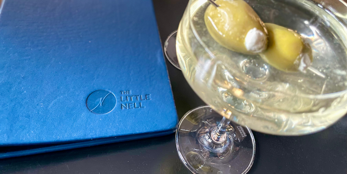 - DiningOut martini and blue menu