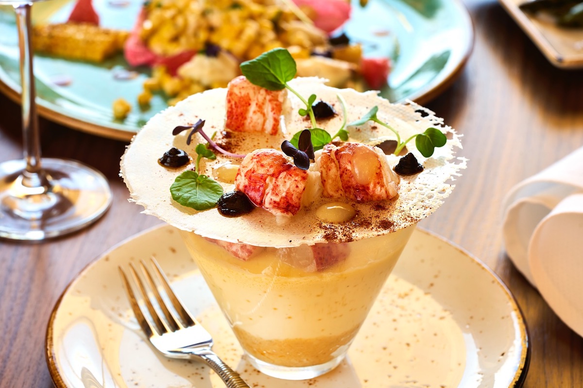 Chef Stephan Pyles' striking take on lobster tamale pie at the Seeker. | Photo by the Seeker