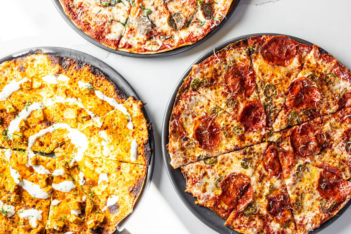 Pizzas at Leela's Wine Bar. | Photo by Kathy Tran