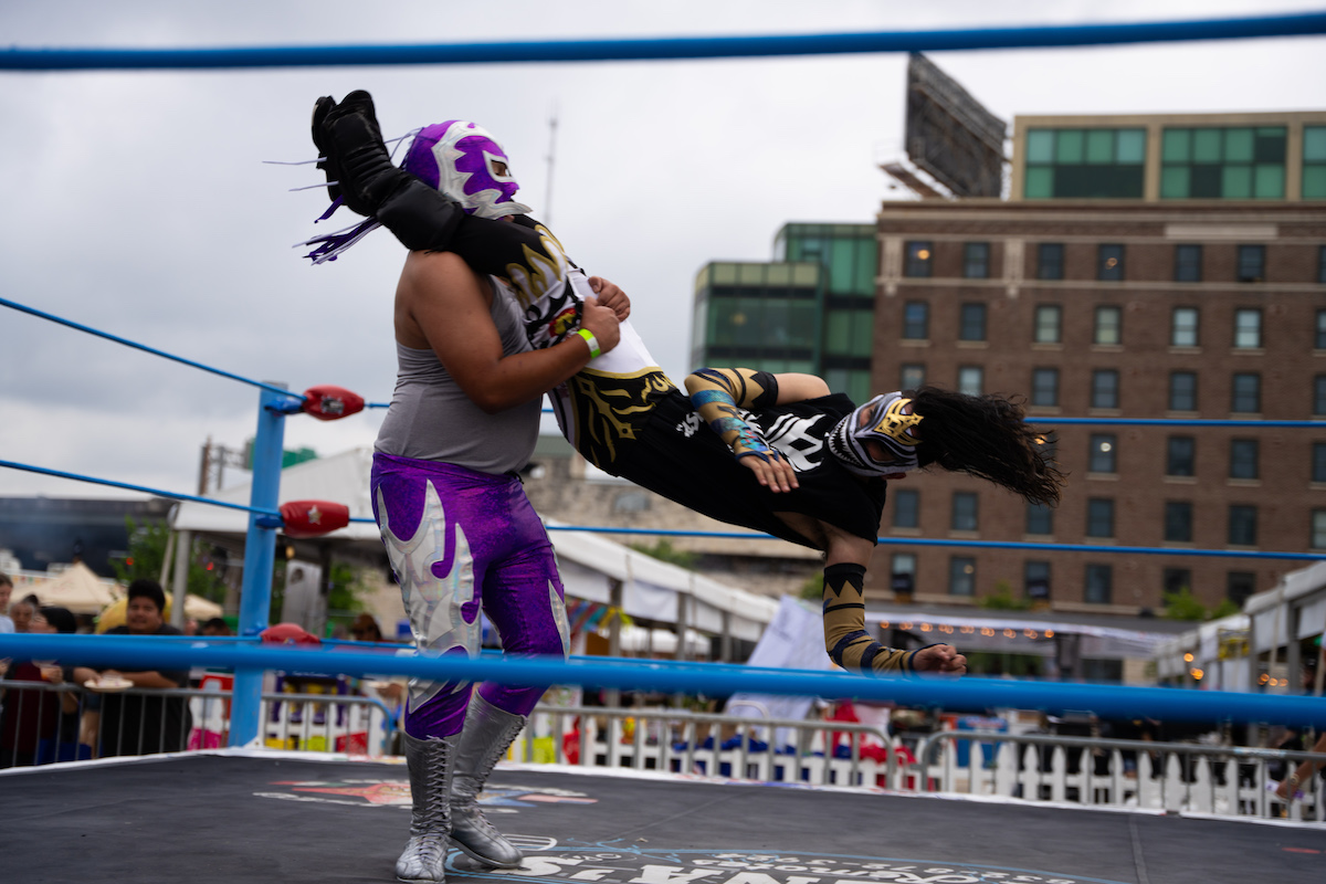 Lucha libre wrestling is part of the evening's festivities at Top Taco. | Photo by DiningOut Events