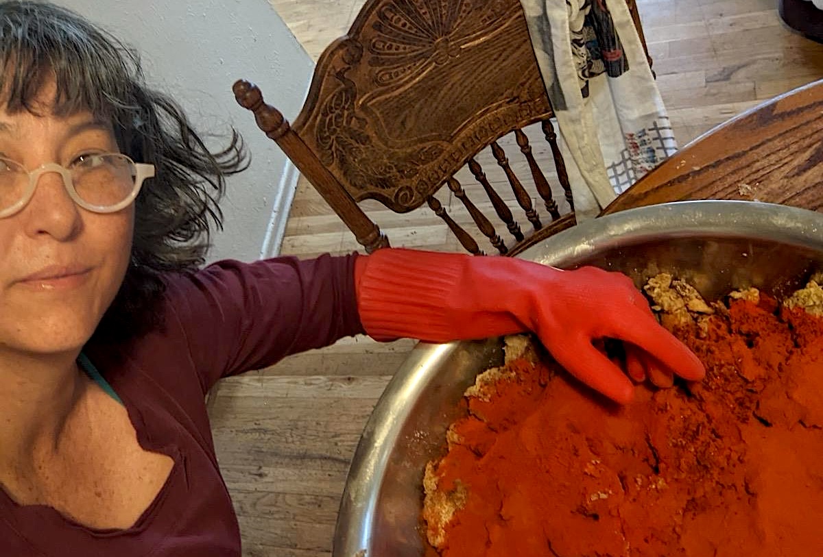 Mara King getting her hands dirty doing what she does best. | Photo courtesy of Mara King