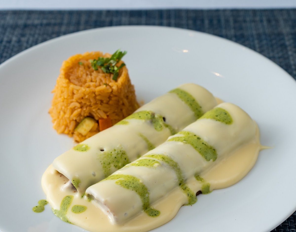 Cremaqueso enchiladas at Mesero. | Photo by Mesero