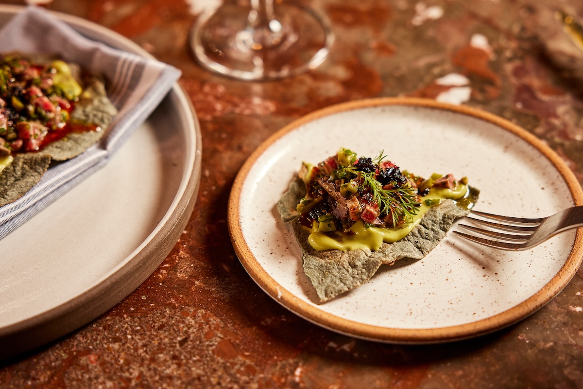 lyric-PC-Andrew-Hemingway - DiningOut Tostada de toro, a signature at Mezcaleria Alma | Photo by Shawn Campbell