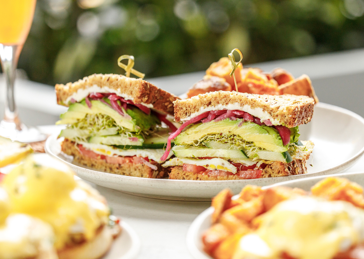 - DiningOut Global The sunrise egg sandwich on Moxie's new brunch menu. | Photo by Moxie's