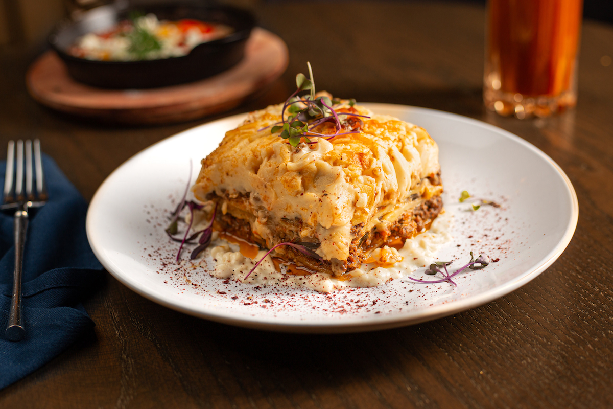 Moussaka at Nikki Greek Bistro & Lounge. | Photo by Dan Pagnett