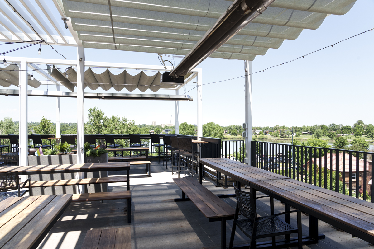 Odell Brewing Co. has a patio with a view. | Photo by Ashley Beguin