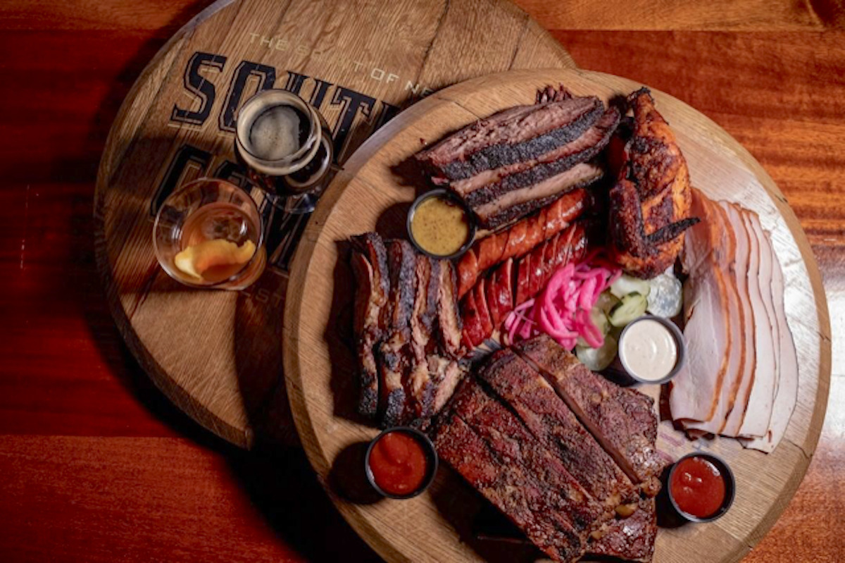 A mix of brisket, turkey, chicken, and sausage at Barrel & Bones. | Photo by Barrel & Bones