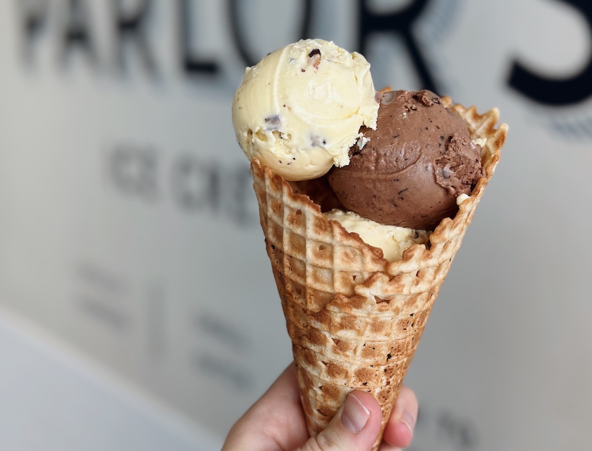 Triple scoop at Parlor's Ice Creams. | Photo by Parlor's Ice Creams