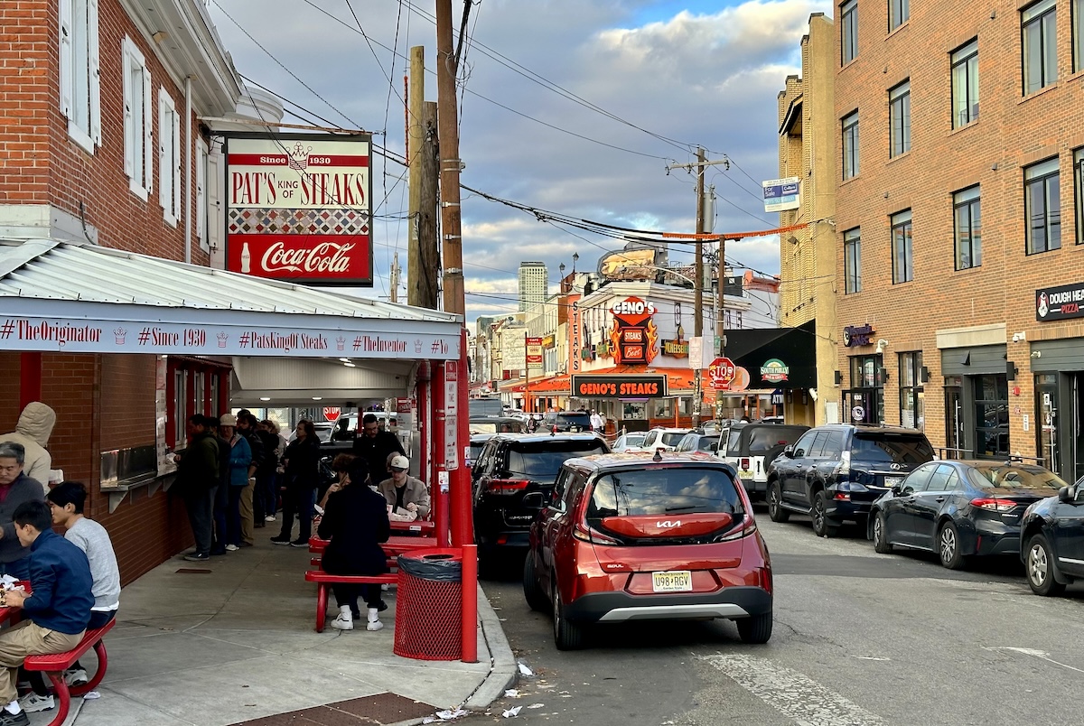 The street where both Pat's and Geno's reside, slinging the city's most iconic cheesesteaks. | Photo by Ethan Pan