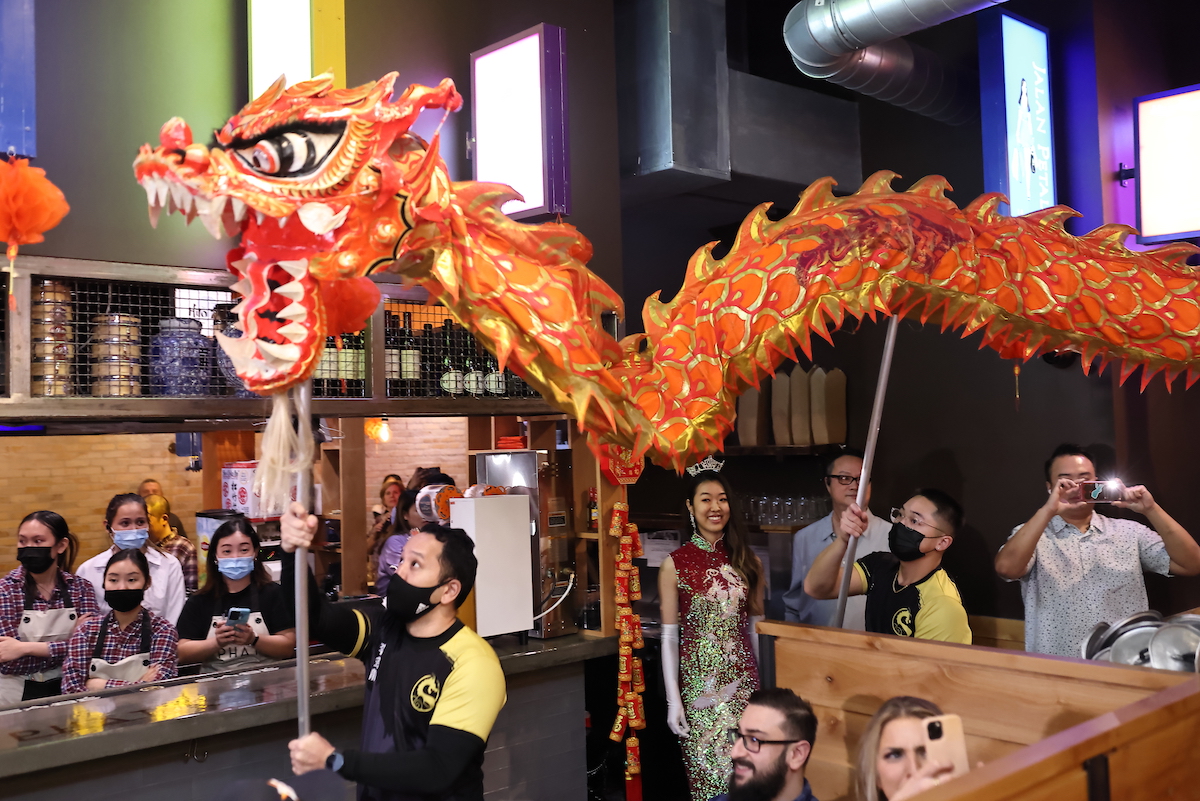 Lion dance at Phat Eatery. | Photo by Quy Tran