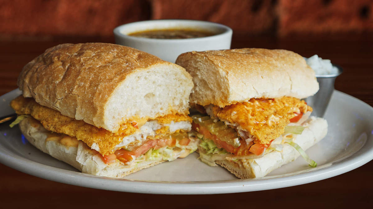 The po'boy and gumbo combo at BB's Tex-Orleans features any sandwich with a cup of chicken and sausage or shrimp gumbo. | Photo by BB's Tex-Orleans