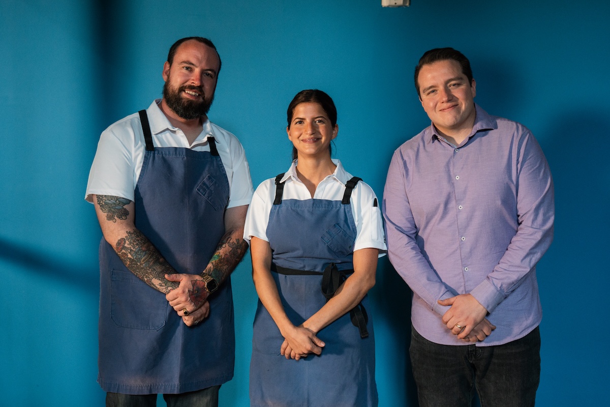 Harwood-Arms-Dining-Roomjpg-Harwood-Hospitality-Group - DiningOut Chef Harrison Porter, chef Rema Maaliki, and beverage director Carlos Hugo Meza of BearLeek. | Photo by Jeff Fierberg