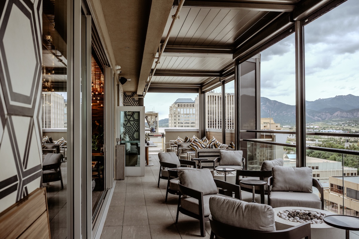 The view is great at this new rooftop lounge in Colorado Springs. | Photo by RYZE Skyline Lounge