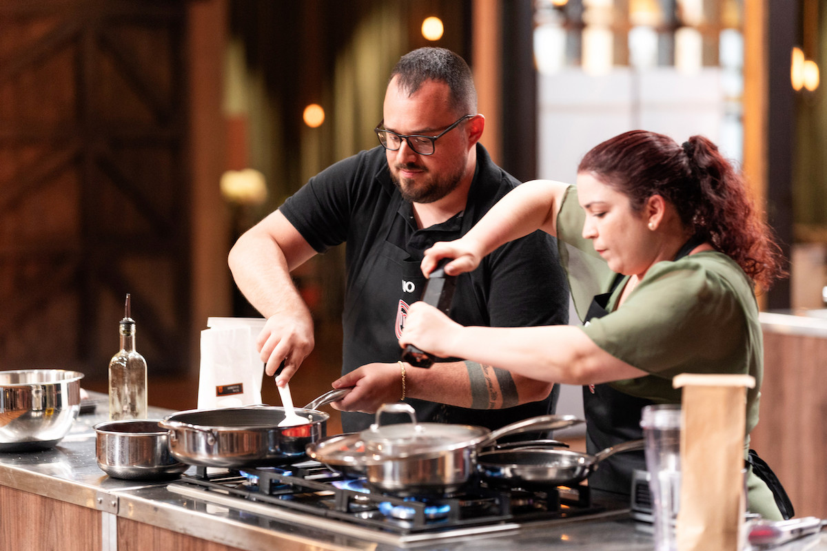 tiramisu - DiningOut Rachel Sanchez and Julio Figueredo cook onstage at MasterChef All Stars Live! | Photo by Stephen Cook (TCG Entertainment)