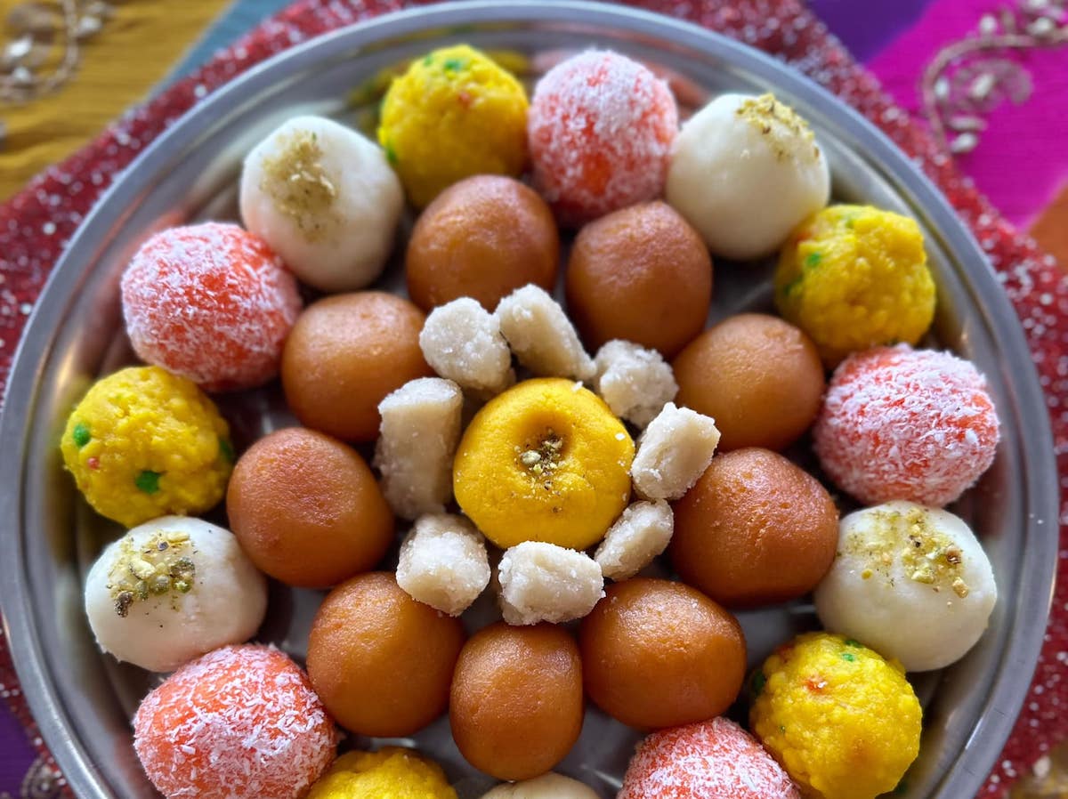 salmon-fillet - DiningOut A platter showcasing colorful mixed mithai at Raja Sweets. | Photo by Sharan Gahunia