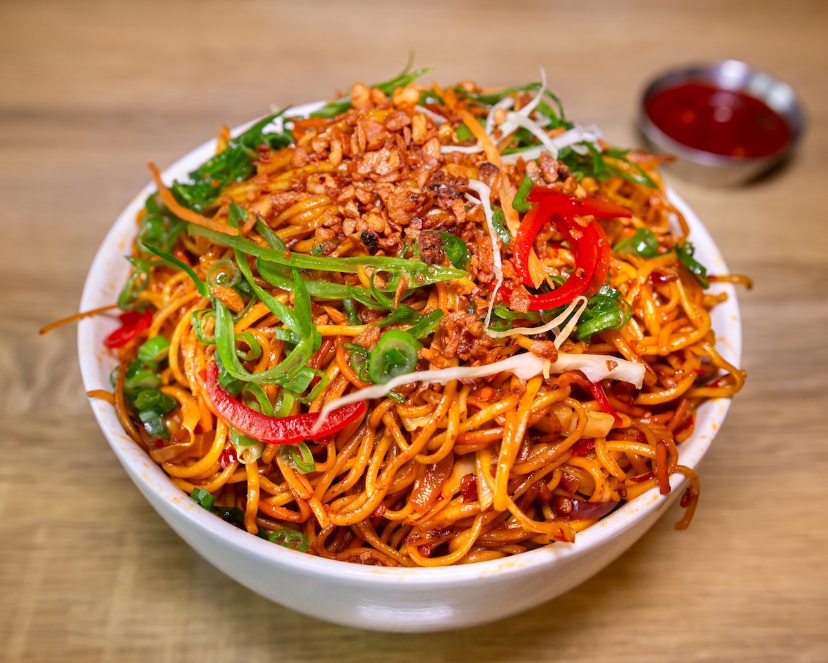 - DiningOut Chili garlic noodles at Red Hot Indo-Chinese & Indian Kitchen. | Photo by Red Hot Indo-Chinese & Indian Kitchen
